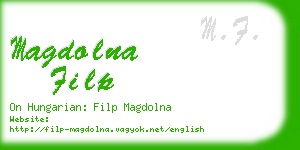 magdolna filp business card